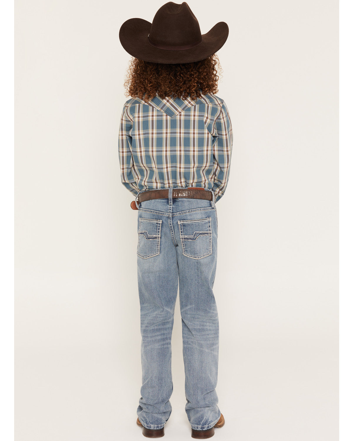 Boys' Kansas Light Wash Slim Bootcut Stretch Denim Jeans