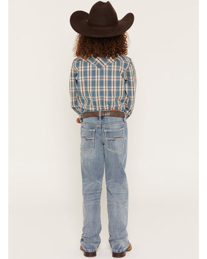 Boys' Kansas Light Wash Slim Bootcut Stretch Denim Jeans