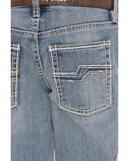 Boys' Kansas Light Wash Slim Bootcut Stretch Denim Jeans