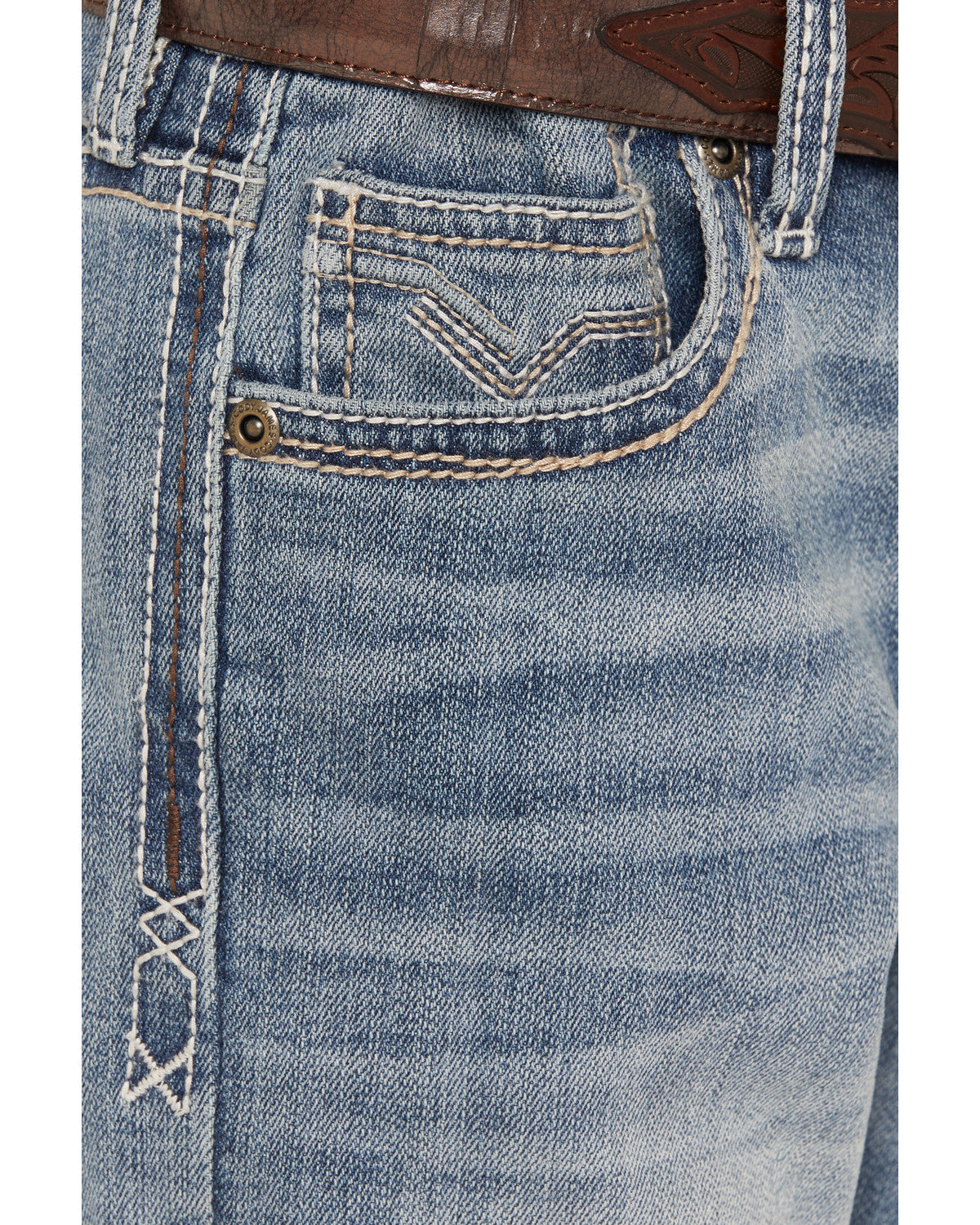 Boys' Kansas Light Wash Slim Bootcut Stretch Denim Jeans