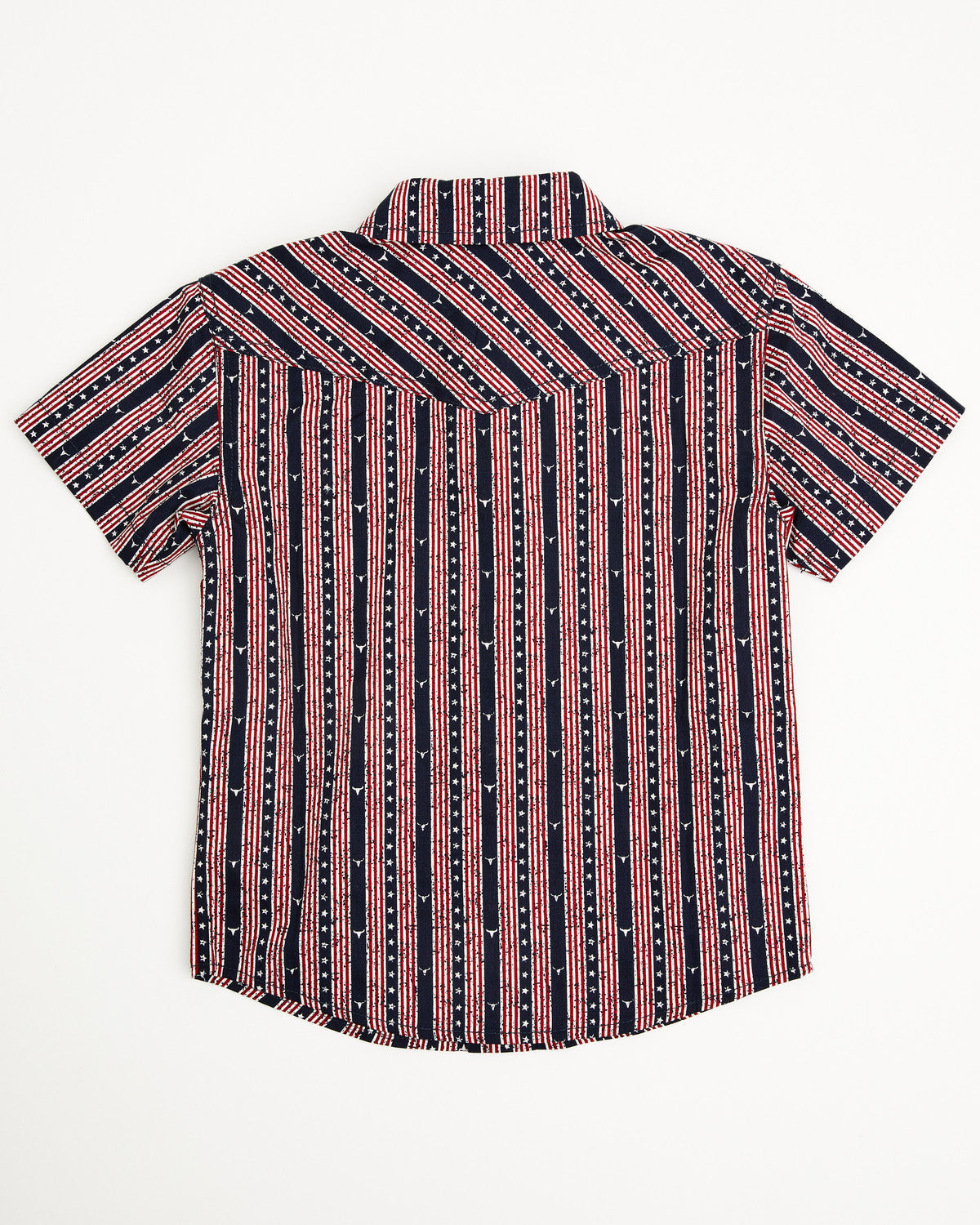 Toddler Boys' Steer Head Stars & Stripes Short Sleeve Snap