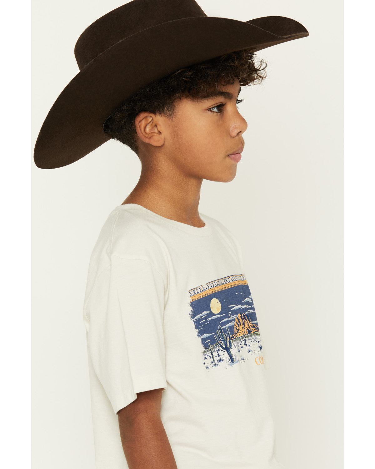 Boys' Moonlit Scenic Print Short Sleeve Graphic T-Shirt