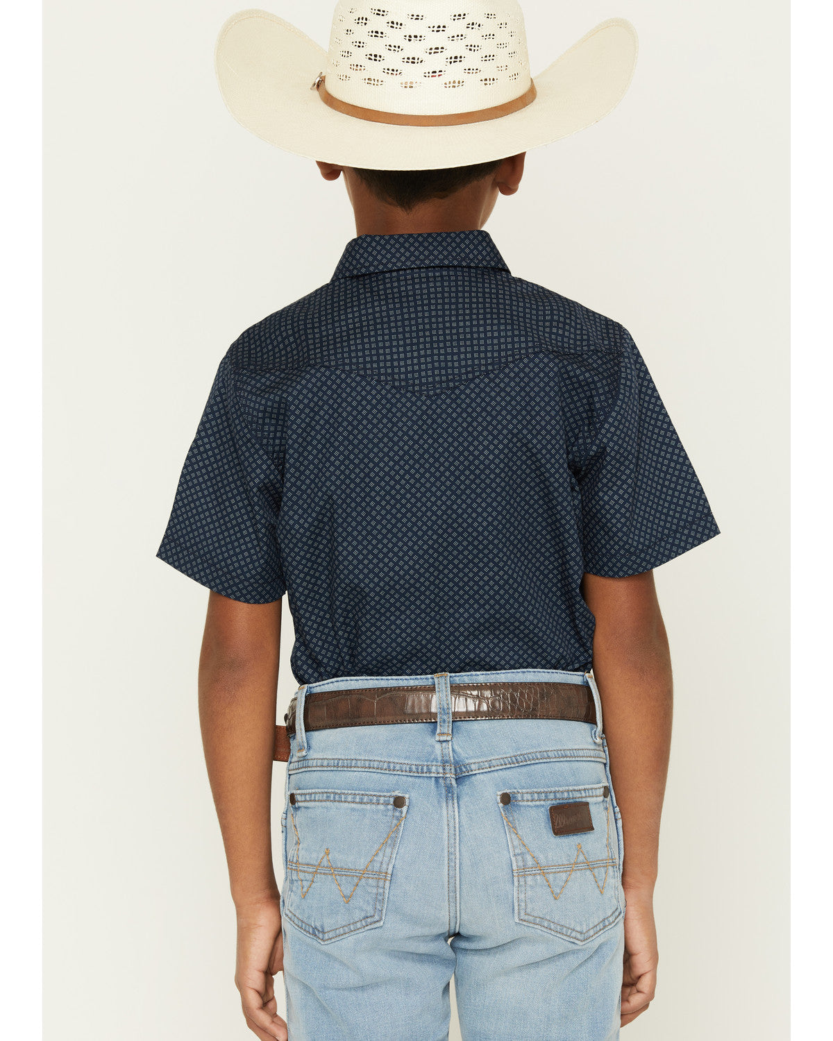 Boys' Tripp Geo Print Short Sleeve Snap Western Shirt