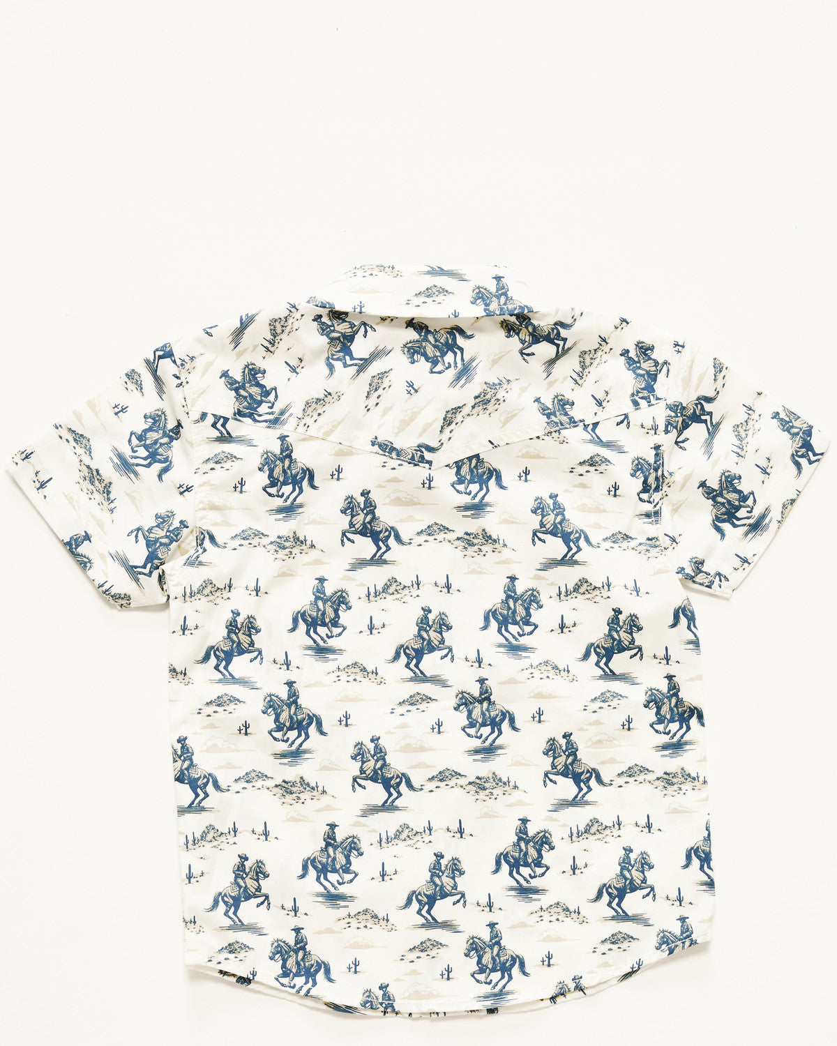 Toddler Boys' Amos Western Print Short Sleeve Snap Western
