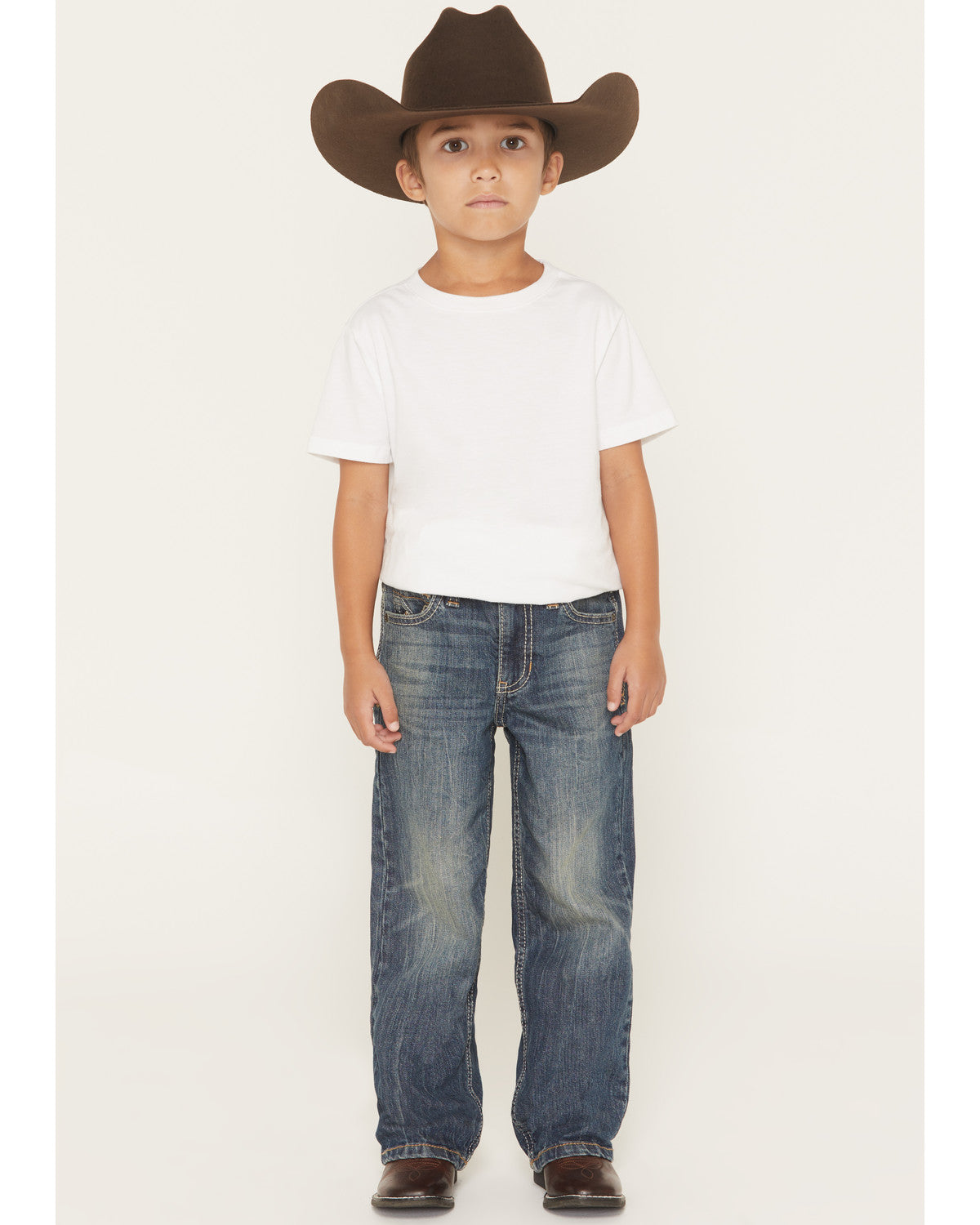 Little Boys' Texas Dark Wash Relaxed Bootcut Stretch Denim
