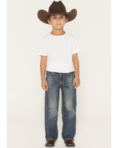 Little Boys' Texas Dark Wash Relaxed Bootcut Stretch Denim