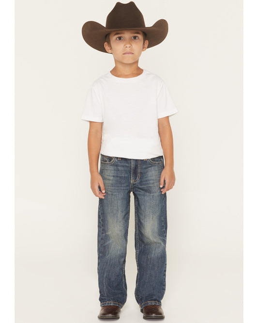 Little Boys' Texas Dark Wash Relaxed Bootcut Stretch Denim
