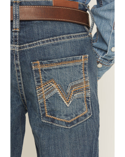 Boys' Texas Dark Wash Relaxed Bootcut Stretch Denim Jeans