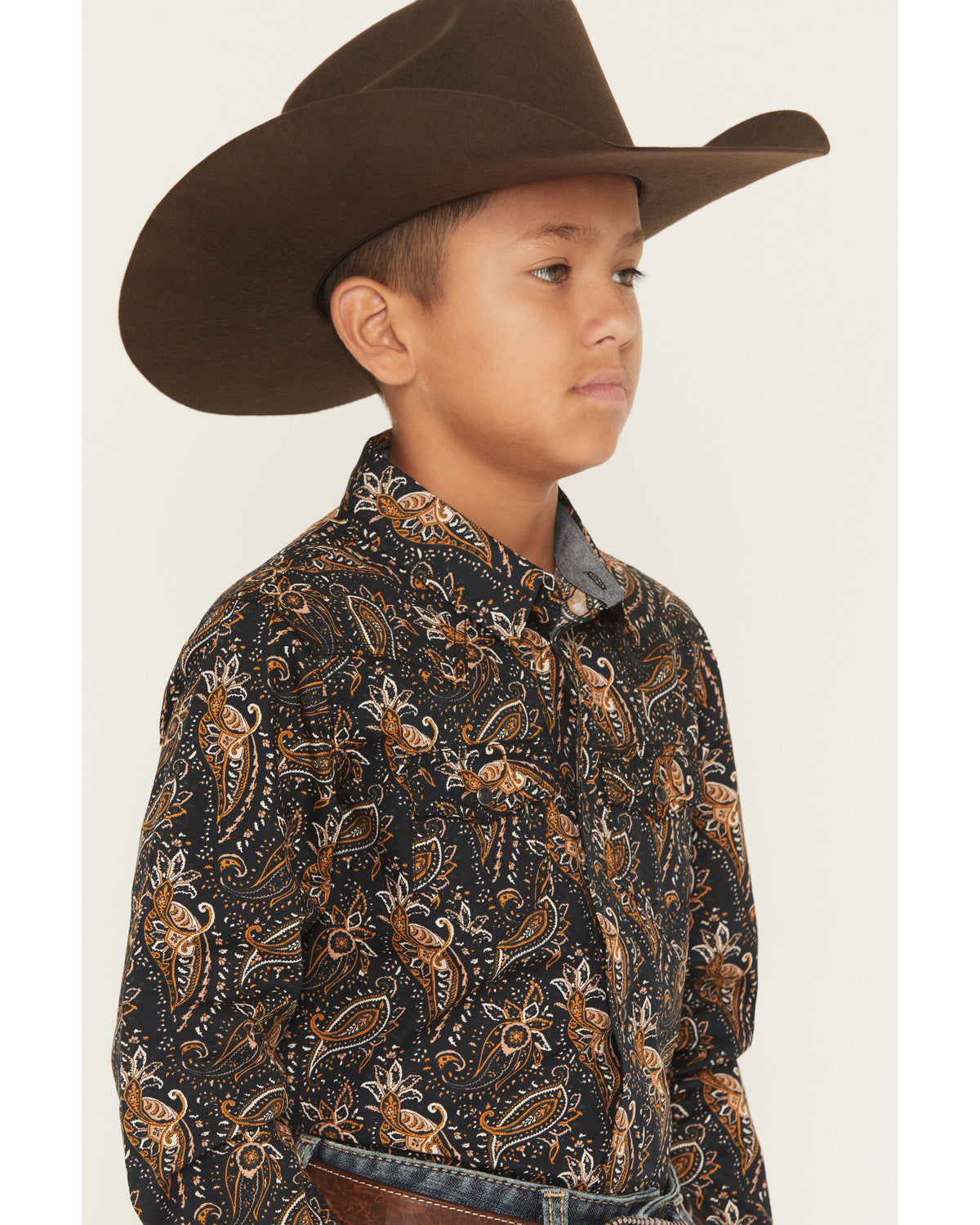 Men's Canyon Rider Paisley Print Long Sleeve Snap Western S