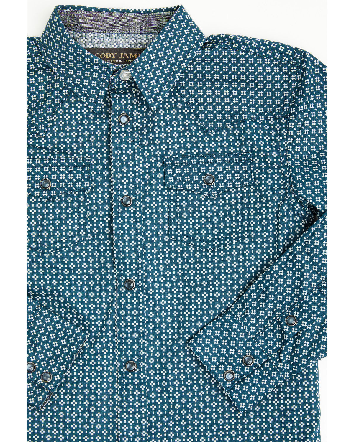 Toddler Boys' Bourbon Geo Print Long Sleeve Pearl Snap West