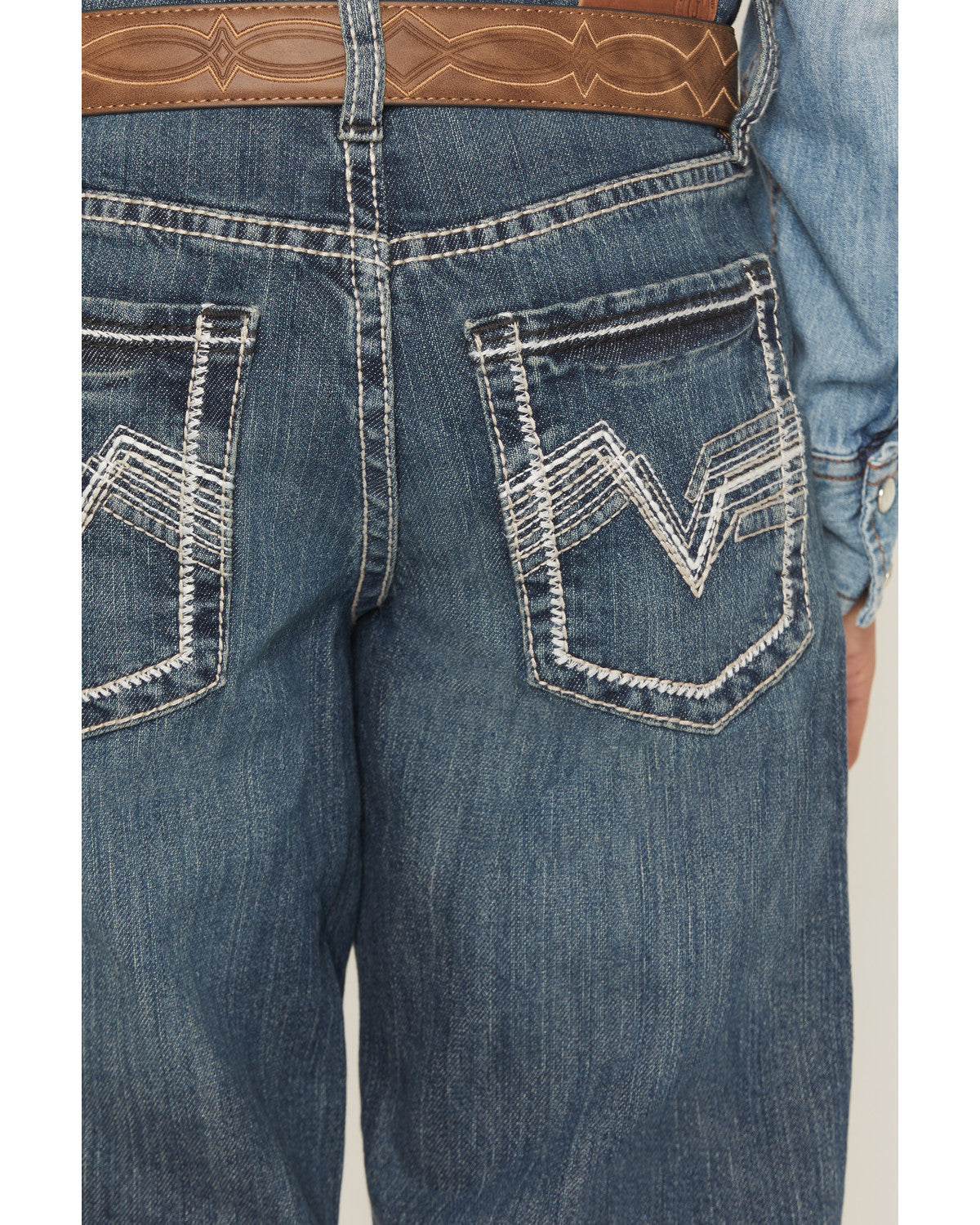 Little Boys' Grullo Medium Wash Relaxed Bootcut Comfort Str