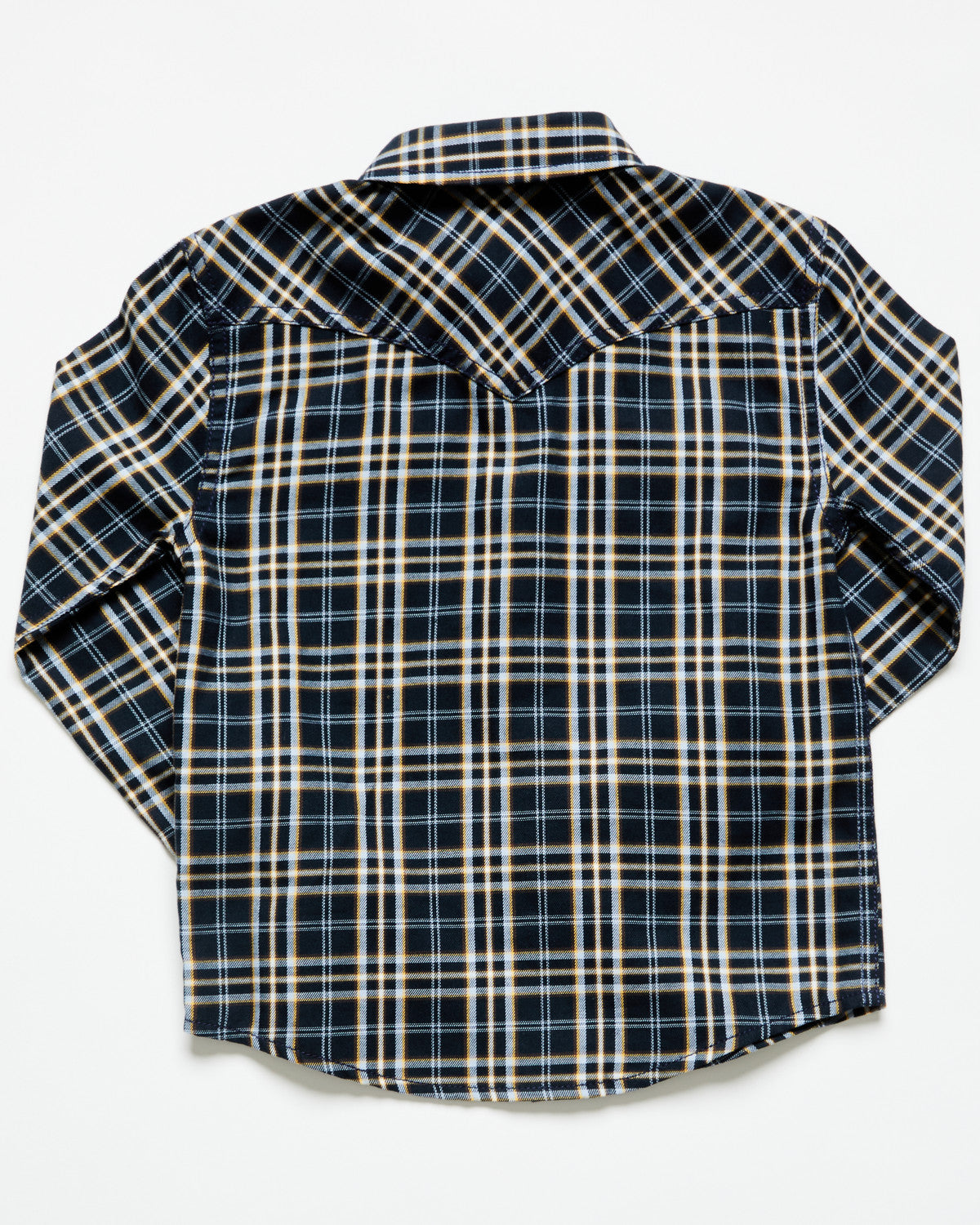 Toddler Boys' Warriors Way Plaid Print Long Sleeve Snap Wes