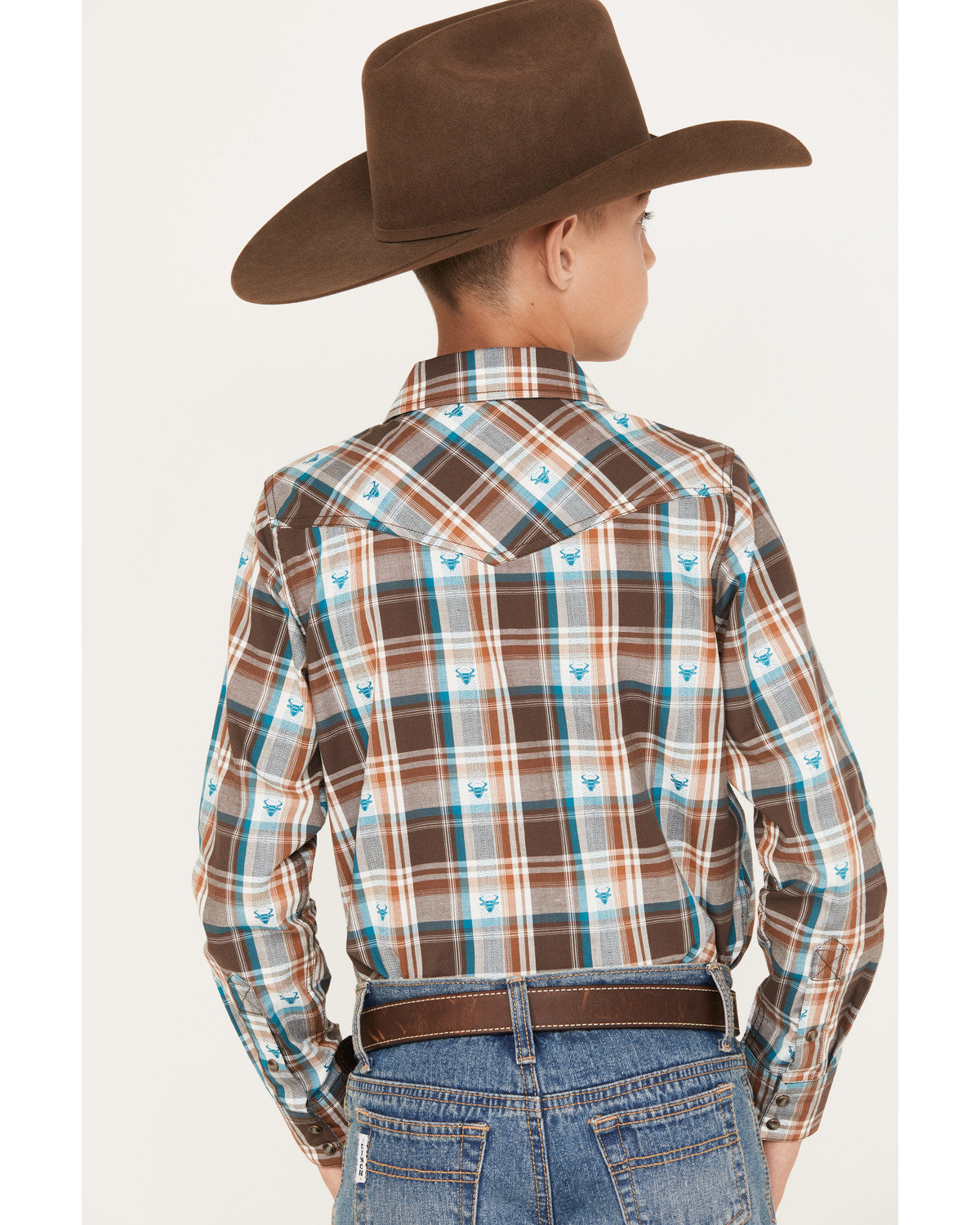 Boys' Bull Dobby Long Sleeve Snap Western Shirt