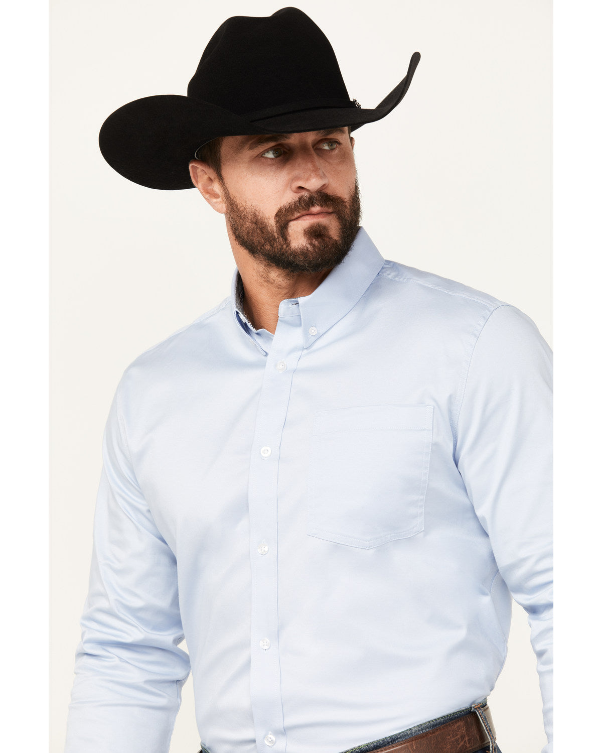 Men's Performance Twill Solid Long Sleeve Button-Down Weste
