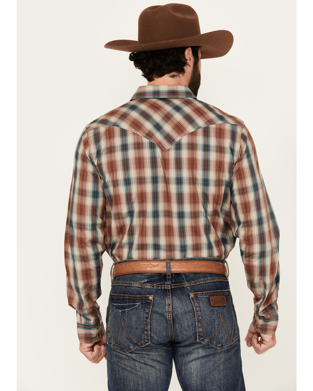 Men's Ricardo Plaid Print Long Sleeve Snap Western Shirt