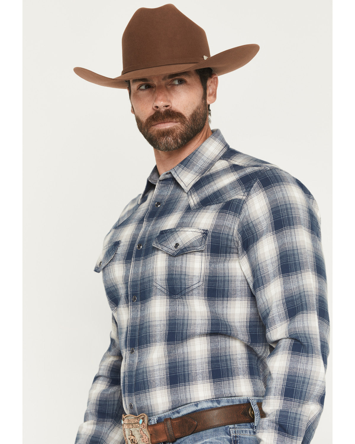 Men's Rio Bravo Plaid Print Long Sleeve Flannel Shirt