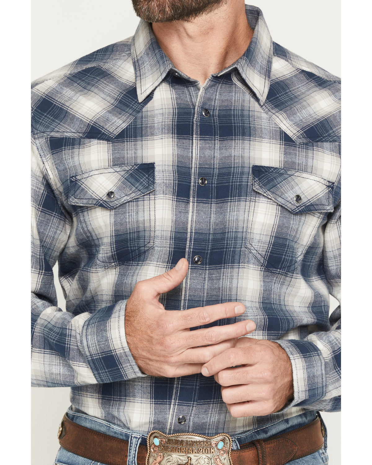 Men's Rio Bravo Plaid Print Long Sleeve Flannel Shirt