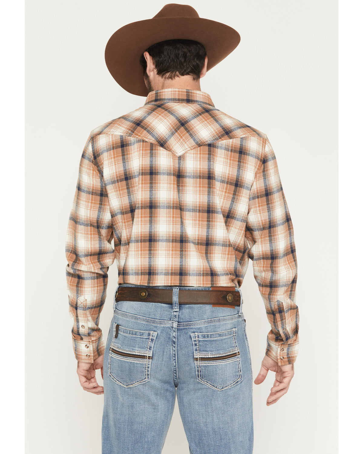 Men's Bravo Plaid Print Long Sleeve Snap Flannel Shirt
