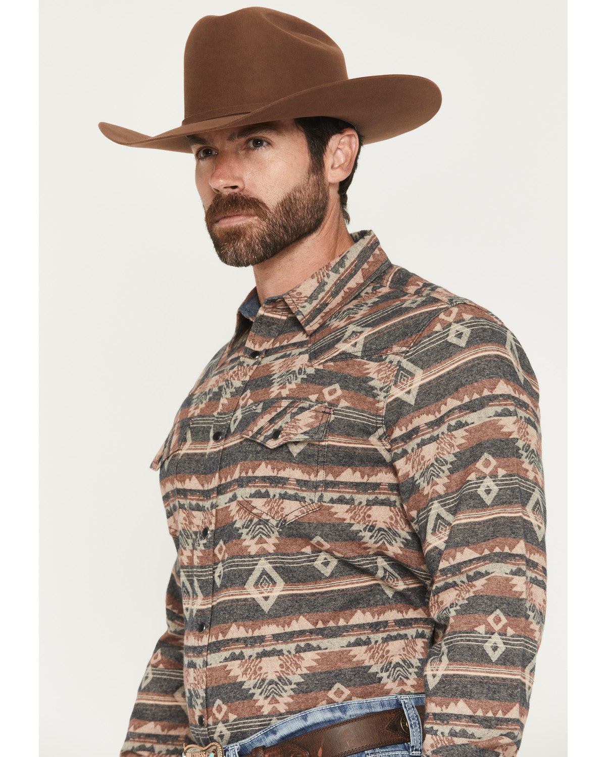 Men's Ironwood Southwestern Long Sleeve Snap Flannel Shirt