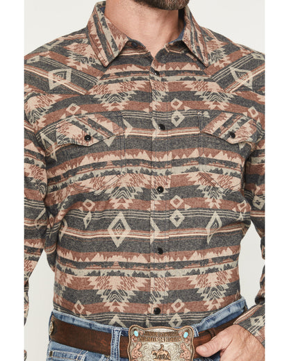 Men's Ironwood Southwestern Long Sleeve Snap Flannel Shirt