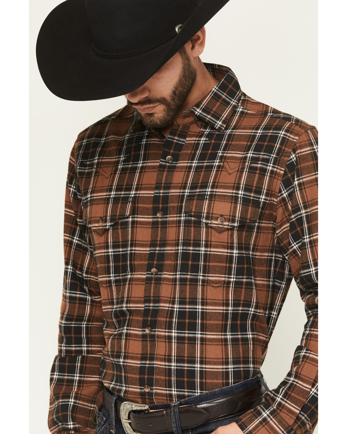 Black 1978® Men's Caddis Plaid Print Long Sleeve Button-Dow
