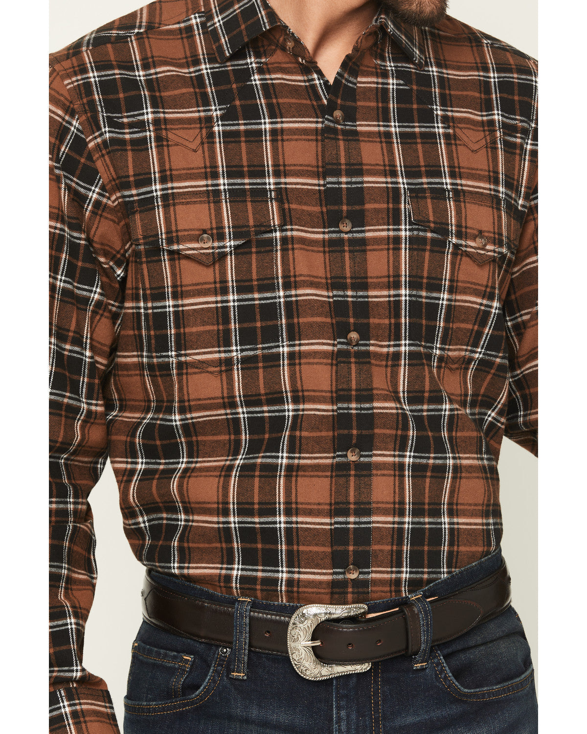 Black 1978® Men's Caddis Plaid Print Long Sleeve Button-Dow