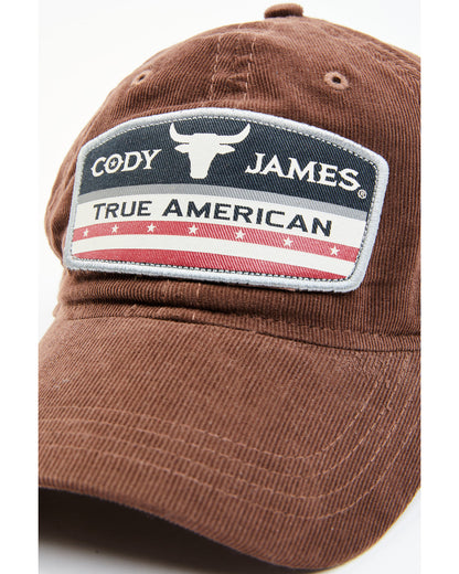 Men's Corduroy True American Logo Patch Ball Cap