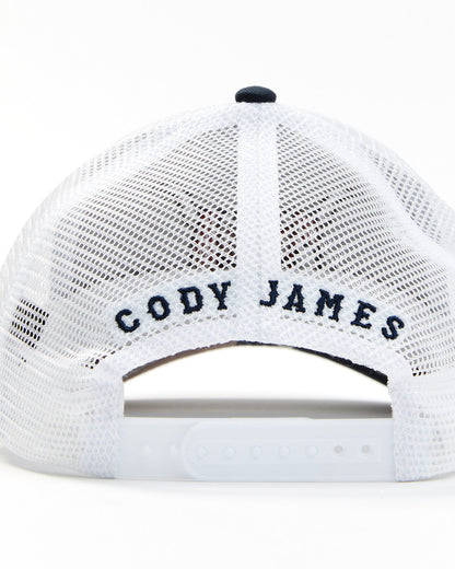 Men's Long Horn Skull Flag Embroidered Ball Cap