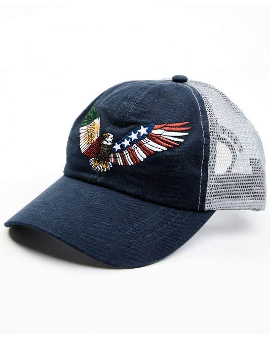 Men's Mexico & American Eagle Embroidered Ball Cap
