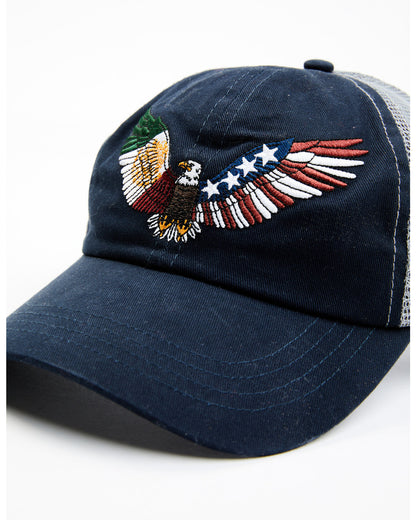 Men's Mexico & American Eagle Embroidered Ball Cap