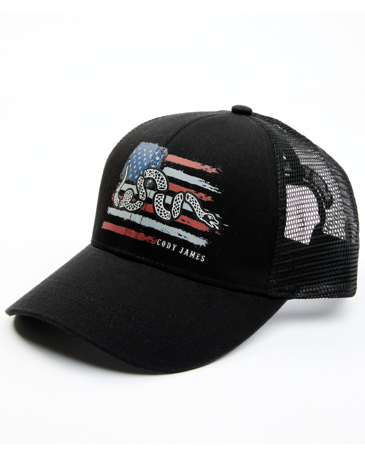 Men's Distressed Snake Flag Ball Cap