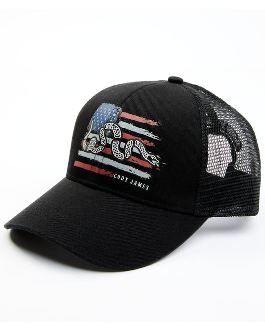 Men's Distressed Snake Flag Ball Cap
