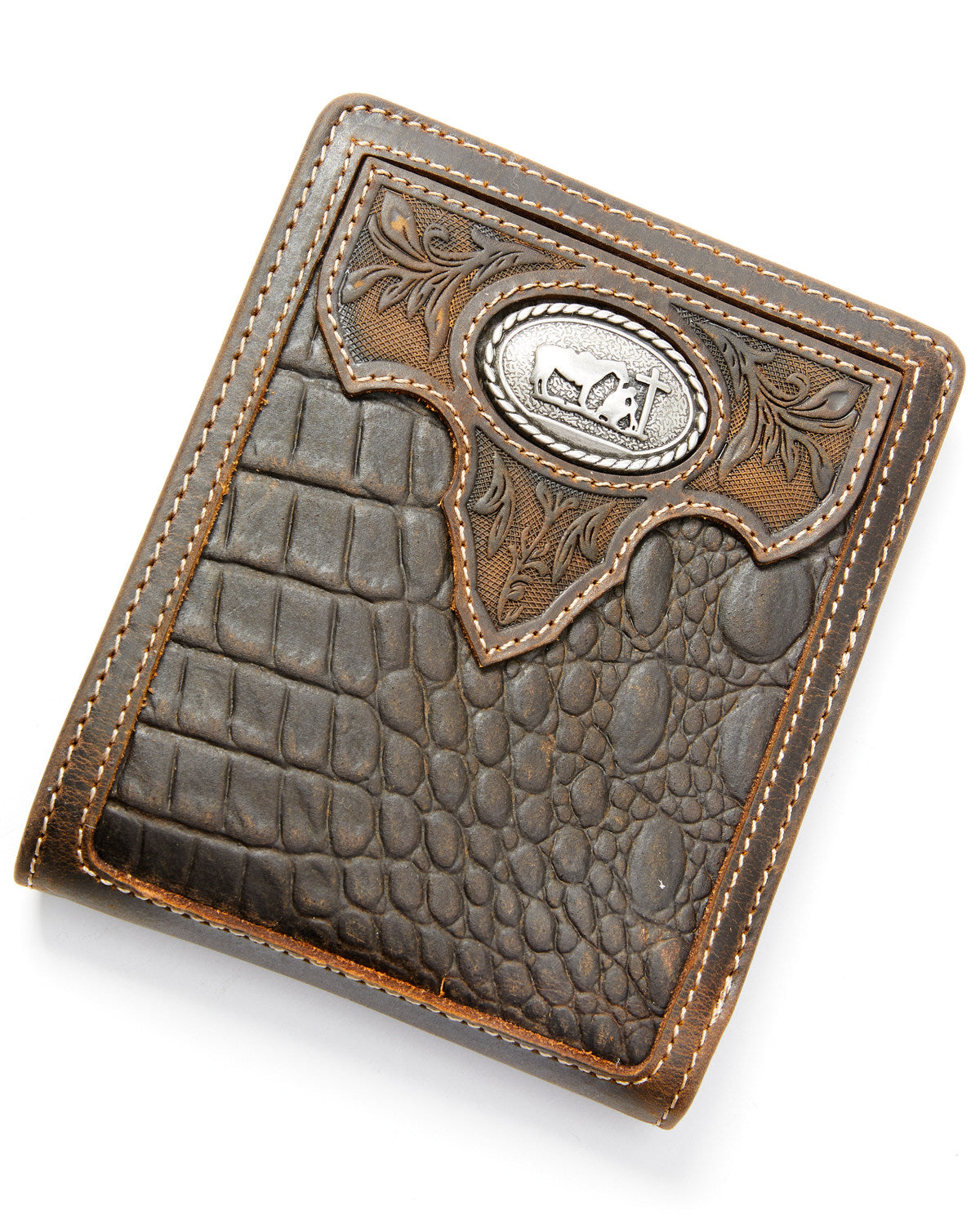 Men's Croc Embossed Bifold Wallet