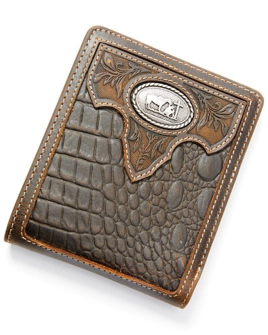 Men's Croc Embossed Bifold Wallet