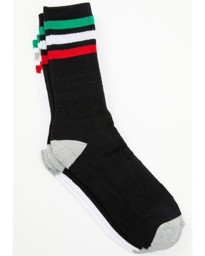Men's Mexican Flag Stripe 2-pack Socks