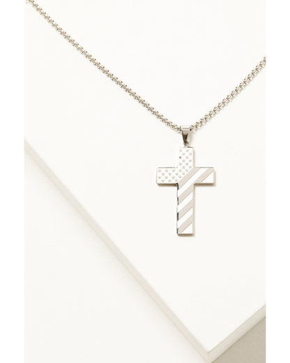 Men's Americana Cross Necklace