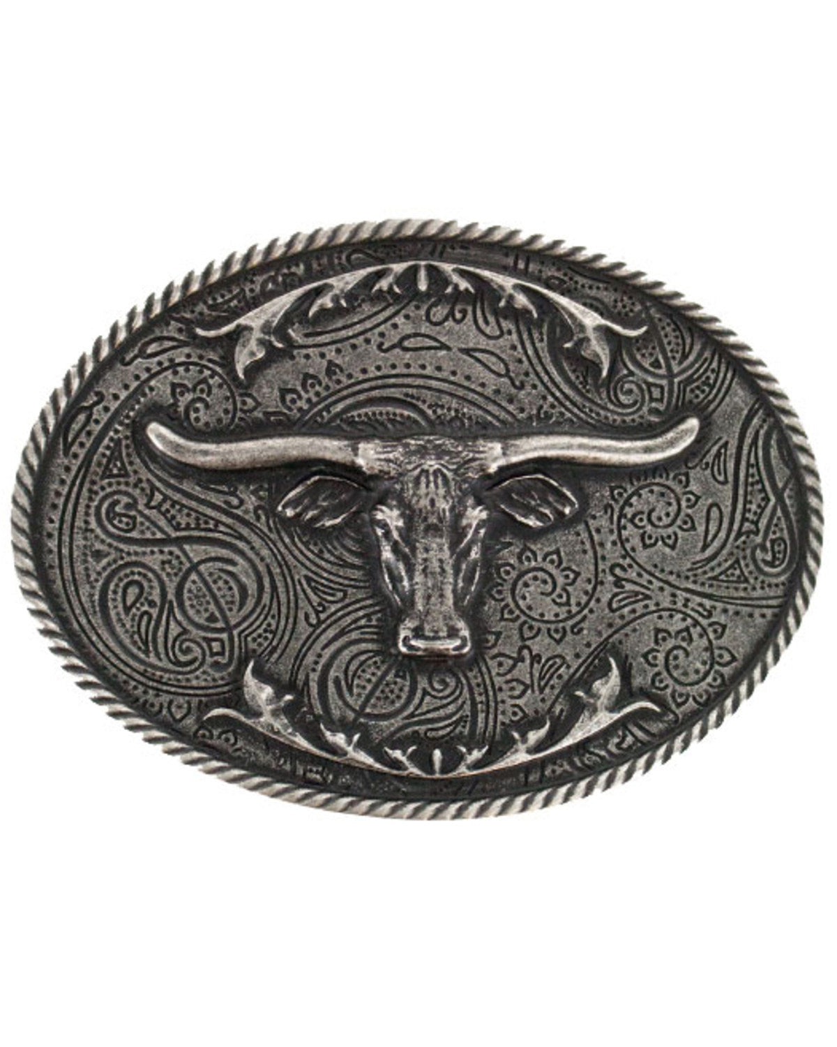 Men's Etched Longhorn Buckle