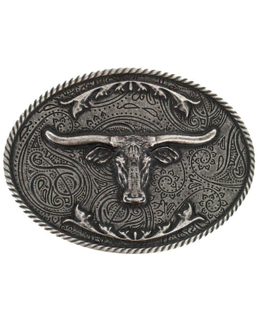 Men's Etched Longhorn Buckle