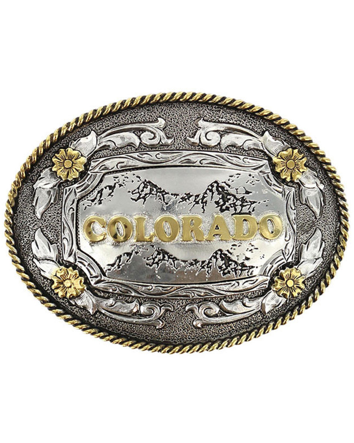 Men's Antiqued Colorado Oval Belt Buckle
