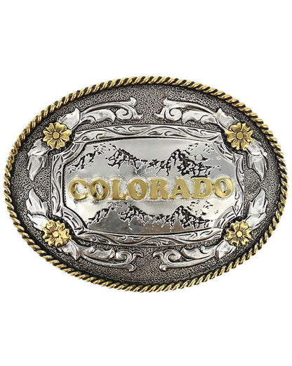 Men's Antiqued Colorado Oval Belt Buckle