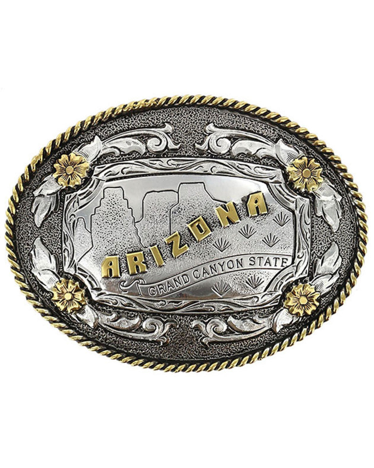 Men's Antiqued Oval Arizona Belt Buckle