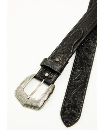 Men's Concho Tooled Western Belt