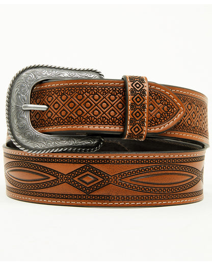 Men's Geo Embossed Western Belt