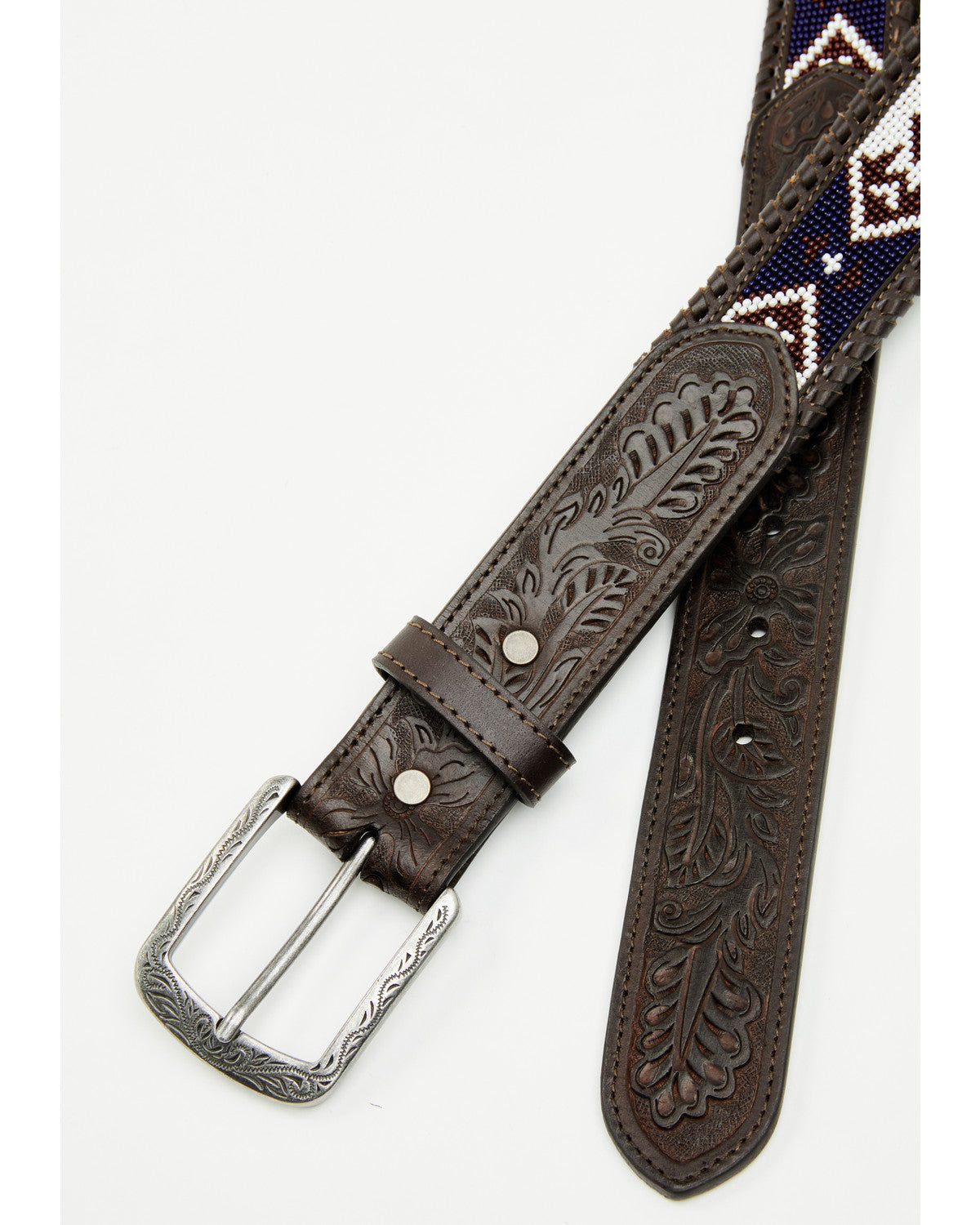 Men's Holt Beaded Tooled Belt