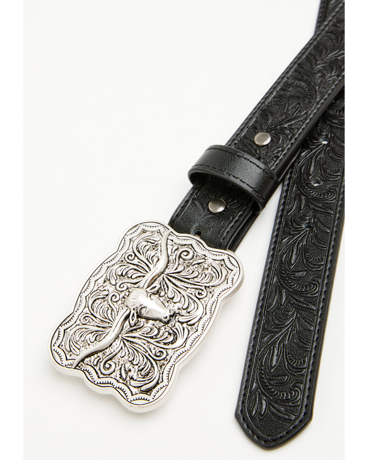 Boys' Huck Tooled Buckle Belt