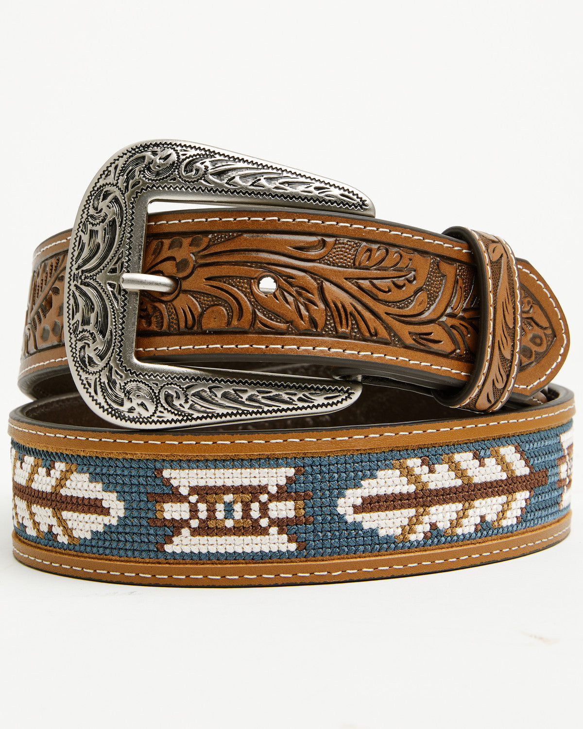 Men's Zane Southwestern Embroidered Inlay Belt