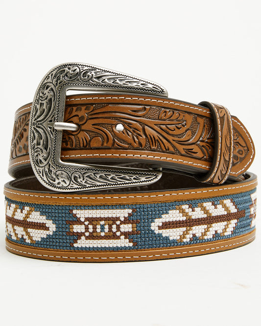 Men's Zane Southwestern Embroidered Inlay Belt
