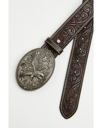 Men's Lander Tooled Leather Buckle Belt