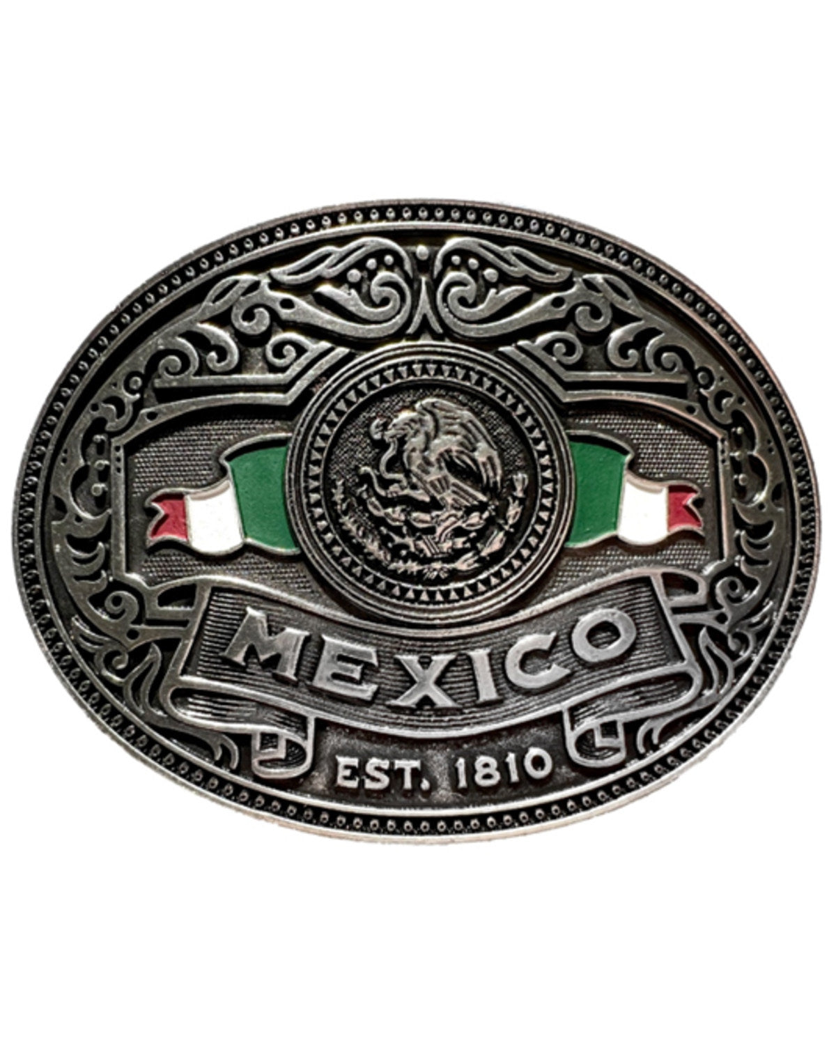 Men's Mexico Flag Belt Buckle