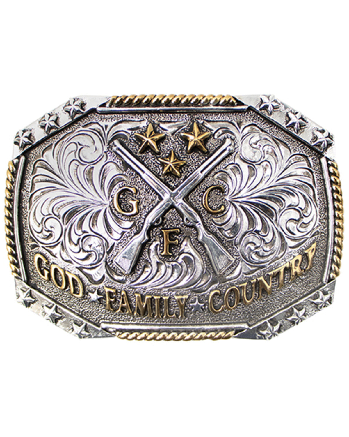 Men's God, Family, Country Belt Buckle